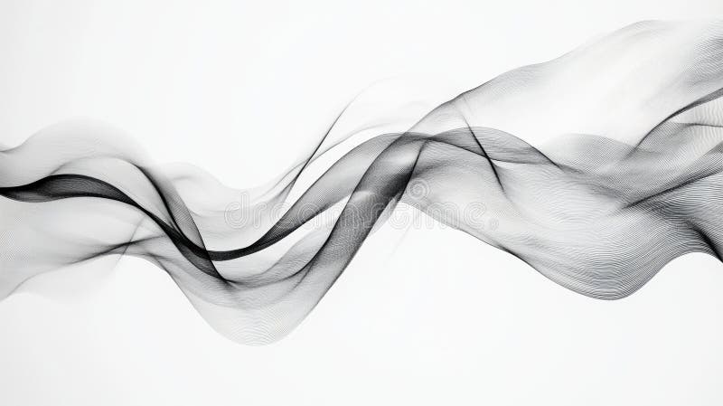 Liniile de curgere elegante creează un design abstract monocrom vector illustration