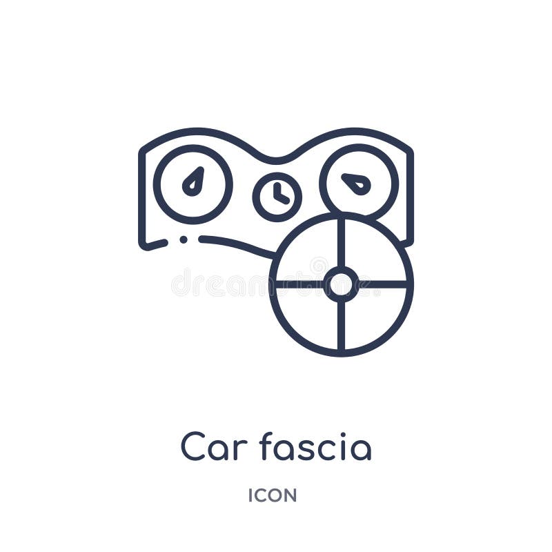 Liniowa samochodowa fascia ikona od Samochodowych części zarysowywa kolekcję (brytyjska) Cienieje kreskowego samochodowego fascia royalty ilustracja Liniowa samochodowa fascia ikona od Samochodowych części zarysowywa kolekcję (brytyjska) Cienieje kreskowego samochodowego fascia royalty ilustracja