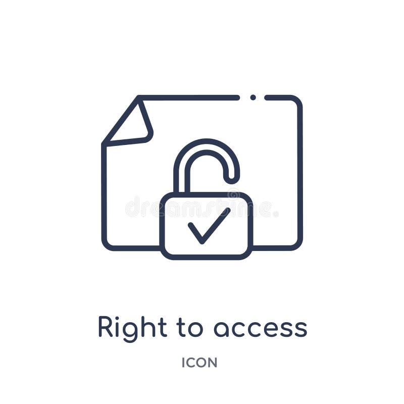 Liniowy dobro przystępować ikonę od Gdpr konturu kolekcji Cienki linii dobro przystępować ikonę odizolowywającą na białym tle wyp royalty ilustracja Liniowy dobro przystępować ikonę od Gdpr konturu kolekcji Cienki linii dobro przystępować ikonę odizolowywającą na białym tle wyp royalty ilustracja