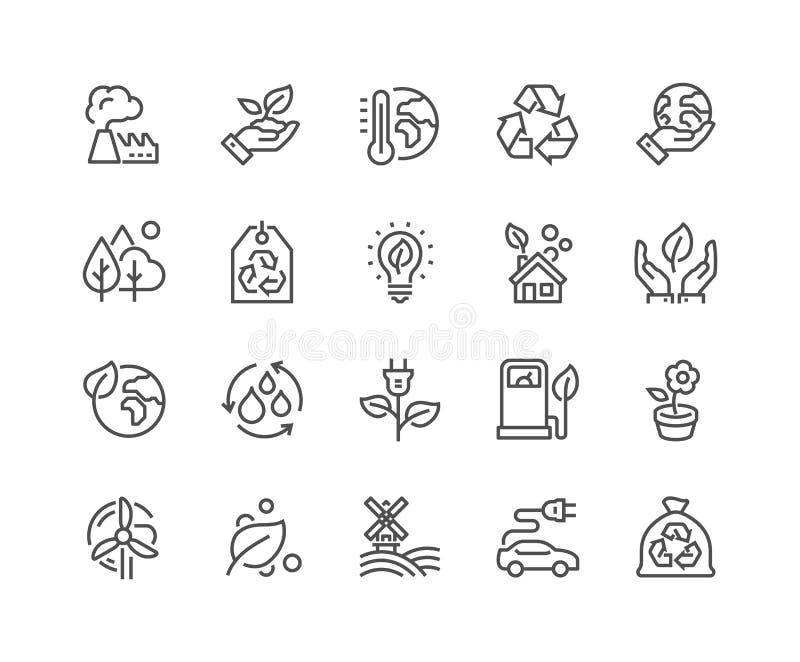 Linje Eco symboler