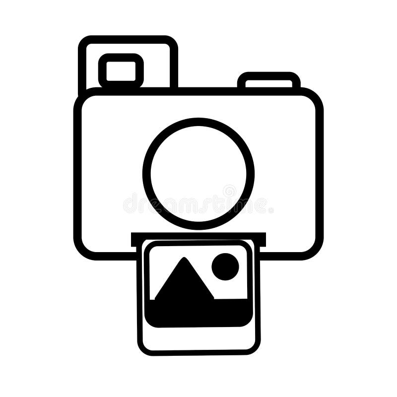 linje för symbol för bild för fotokamerabild stock illustrationer linje för symbol för bild för fotokamerabild stock illustrationer
