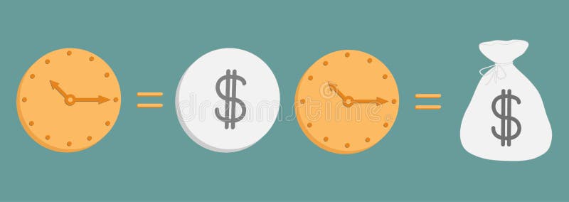 Linje för symbol för klocka- och dollarmyntpåse fastställd Time ?r pengar Plan design background card congratulation invitation i stock illustrationer Linje för symbol för klocka- och dollarmyntpåse fastställd Time ?r pengar Plan design background card congratulation invitation i stock illustrationer