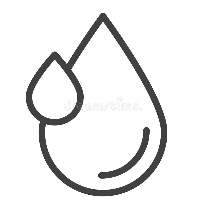 Linje symbol för vattenenergi vektor illustrationer Linje symbol för vattenenergi vektor illustrationer