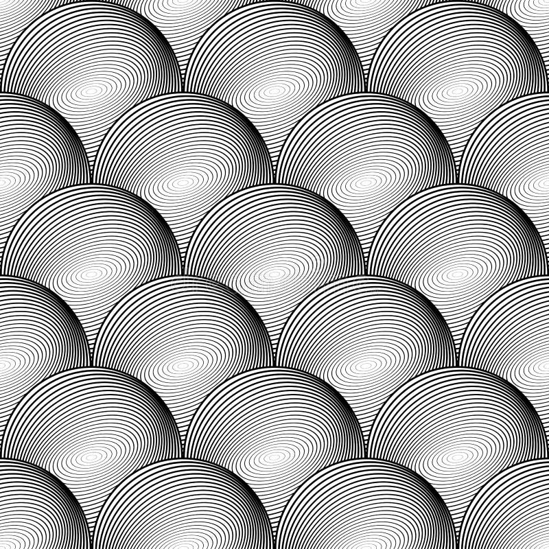 Linjer modell för sömlös sfär för design geometriska stock illustrationer