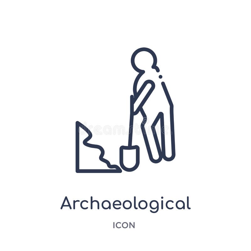 Linjär arkeologisk symbol från historieöversiktssamling Tunn linje arkeologisk symbol som isoleras på vit bakgrund vektor illustrationer Linjär arkeologisk symbol från historieöversiktssamling Tunn linje arkeologisk symbol som isoleras på vit bakgrund vektor illustrationer