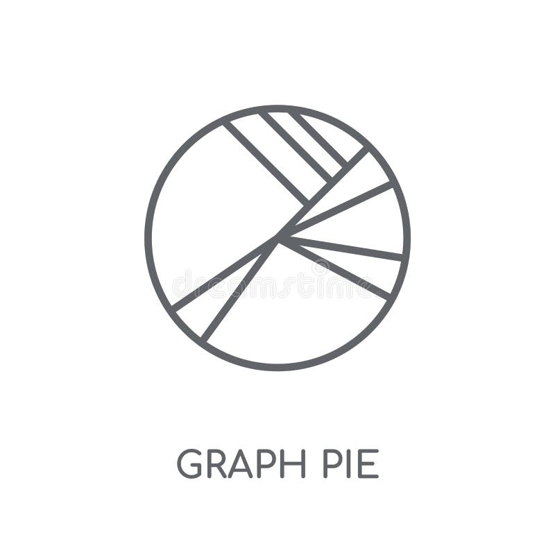 Linjär symbol för grafpaj Modernt begrepp för logo för översiktsgrafpaj på stock illustrationer Linjär symbol för grafpaj Modernt begrepp för logo för översiktsgrafpaj på stock illustrationer