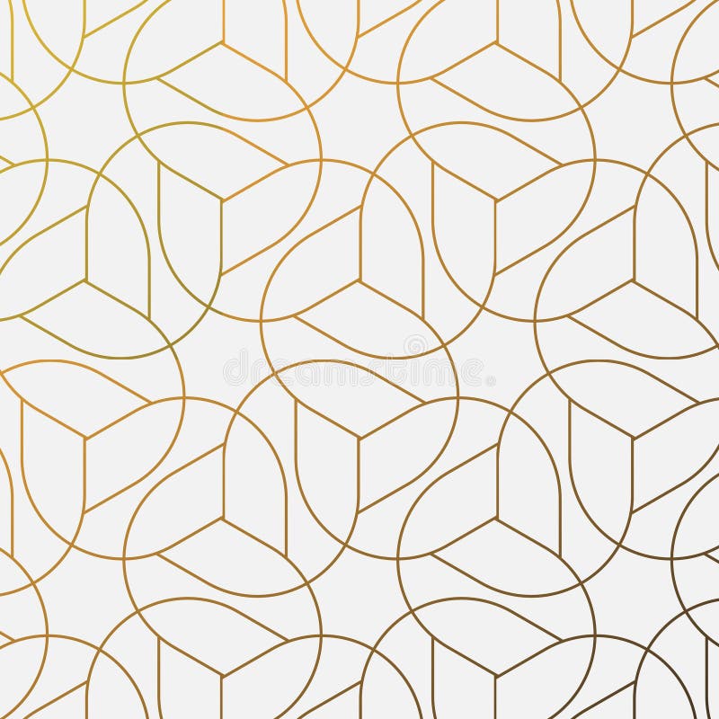 Linjär vektormönster som upprepar abstrakt kedja på hexagonform eller abstrakt blomma. mönstret är rent för typlutskrift stock illustrationer