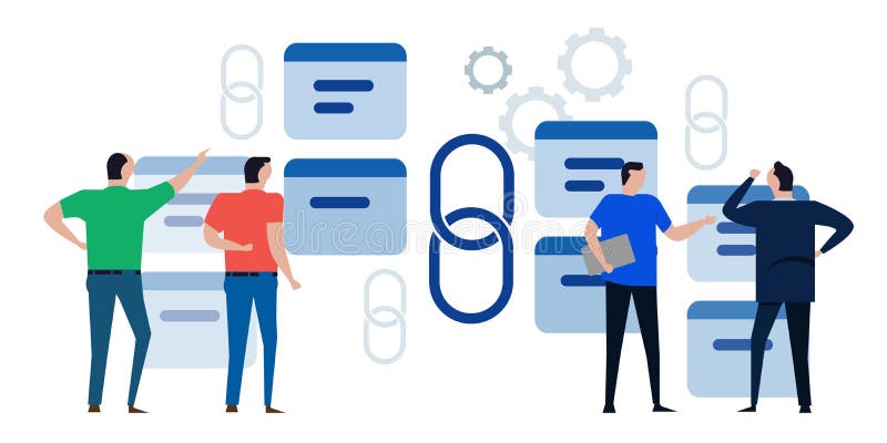 SEO Optimization, Team Work Concept. Stock Vector - Illustration of data,  abstract: 128494127