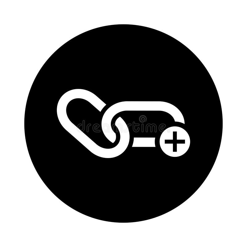 Link, chain, connect icon. Black vector sketch. Simple editable vector design isolated on a white background.