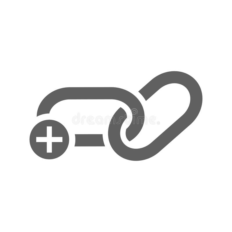 Link, chain, connect icon. Gray vector sketch vector illustration