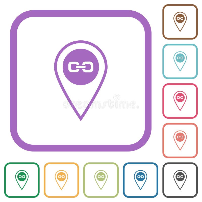 Link GPS location simple icons royalty free illustration