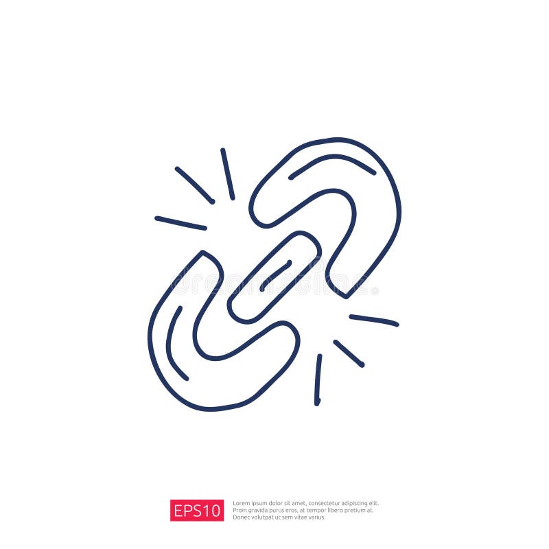 Link Chain Doodle Icon Stock Vector Illustration of doodle
