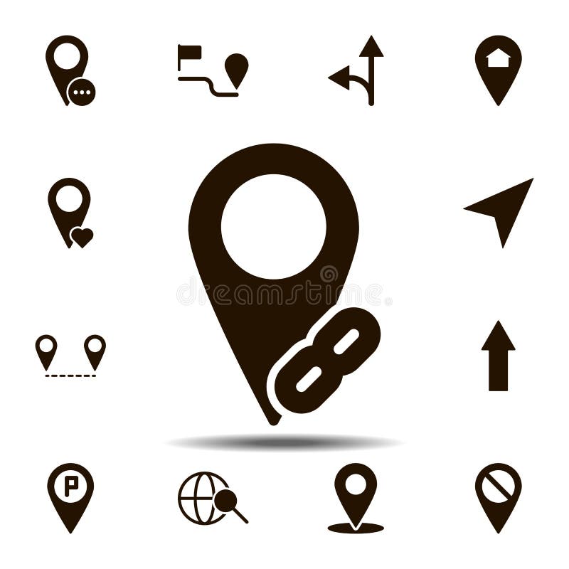 Link, location icon. Simple glyph, flat vector element of Location icons set for UI and UX, website or mobile application royalty free illustration