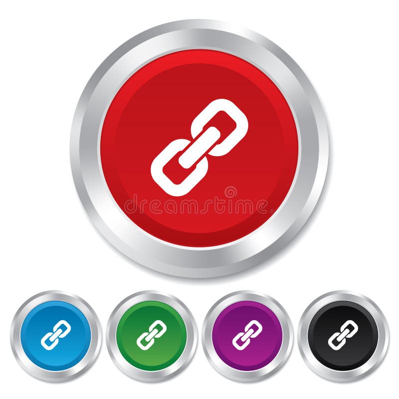 Link sign icon. Hyperlink symbol. stock illustration
