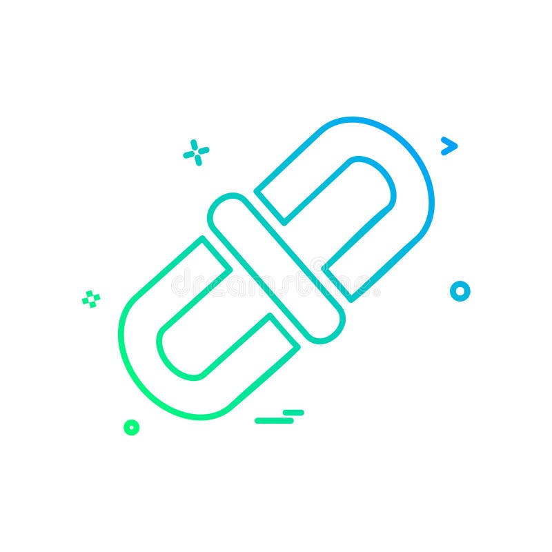 Linked icon design vector stock illustration