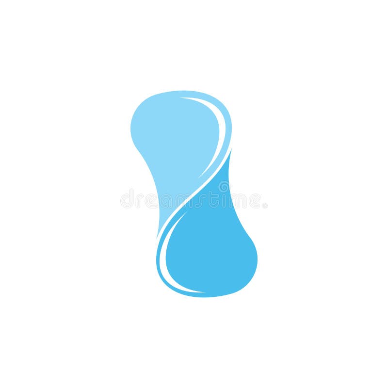 Linked water blue shine logo vector vector illustration