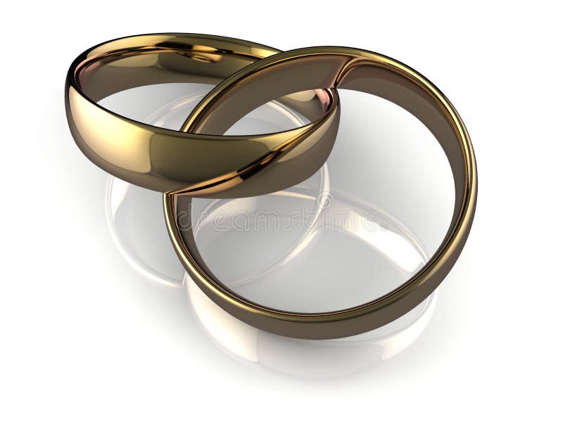 Linked wedding rings