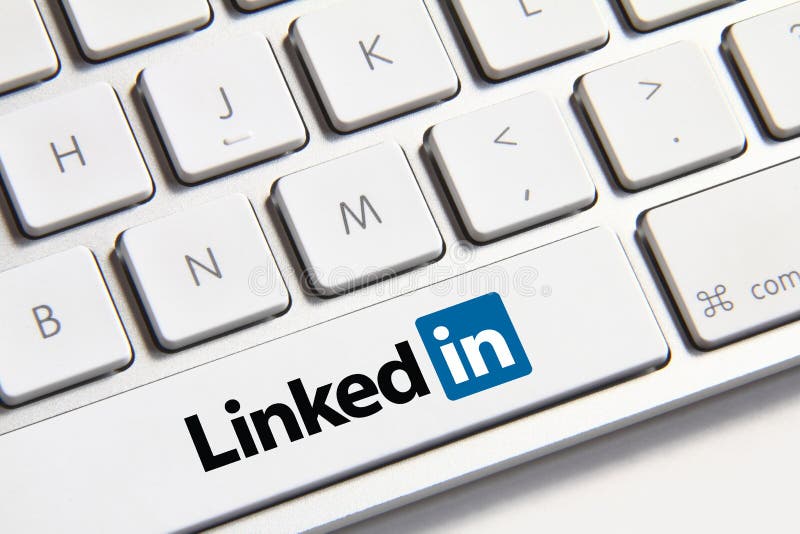 Linkedin button royalty free stock photo