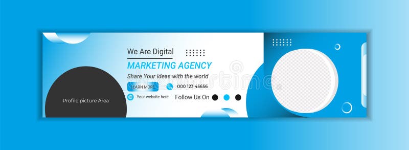 LinkedIn cover photo design or professional LinkedIn banner editable graphics template. Digital marketing linkedin banner stock images, royalty-free photos and pictures