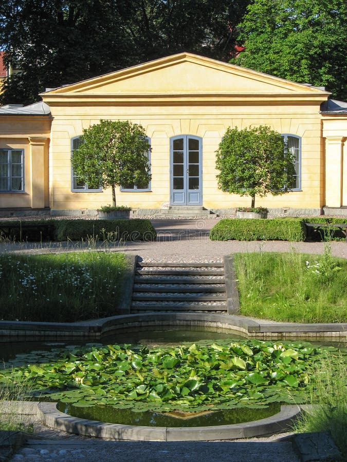 Linneanum, Der BothanicalGarten, Uppsala Stockbild Bild von