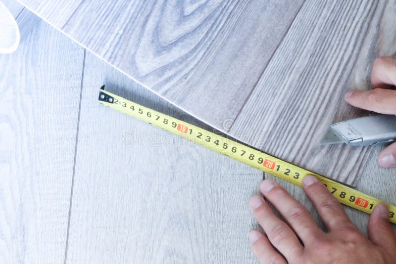 Linoleum roll with wood texture, shot from above stock images