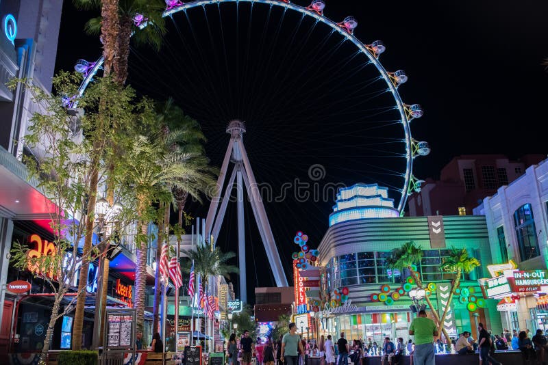 Linq y gran apostador en Las Vegas fotografía de archivo Linq y gran apostador en Las Vegas fotografía de archivo