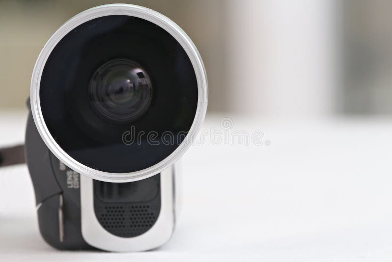 Linse einer Videokamera lizenzfreie stockfotografie Linse einer Videokamera lizenzfreie stockfotografie