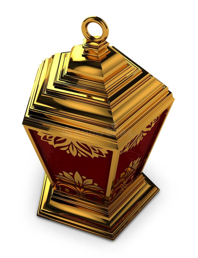 Linterna árabe con adornos florales ilustración del vector