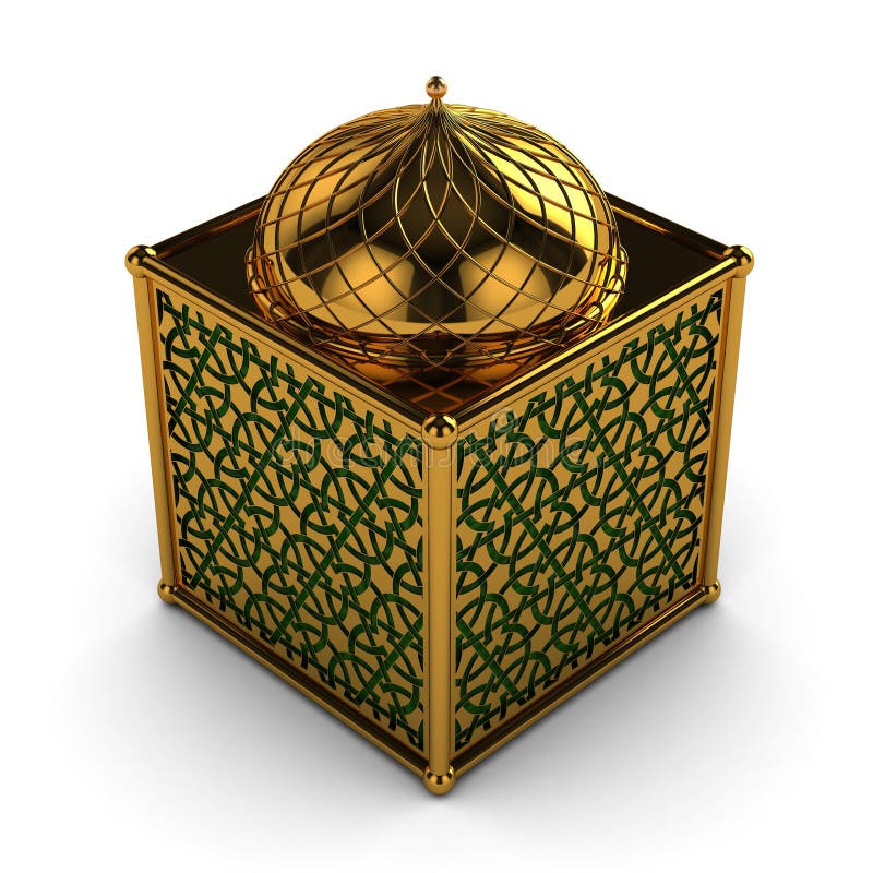 Linterna árabe con motivos florales ilustración del vector