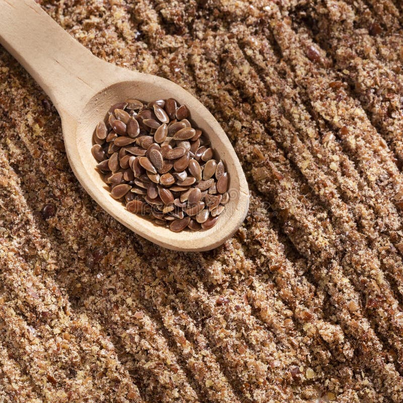 Linum Usitatissimum Whole and Crushed Flax Seeds Stock Image Image of milled, heap 265870971