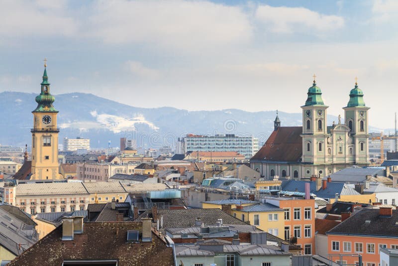 Linz, View on old city, Austria