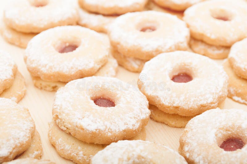 Linzer Cookies stock image