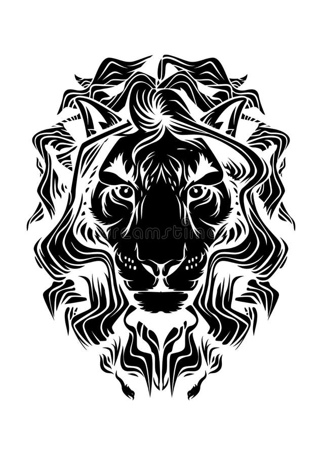 Photo & Art Print Lion in smoke on dark background