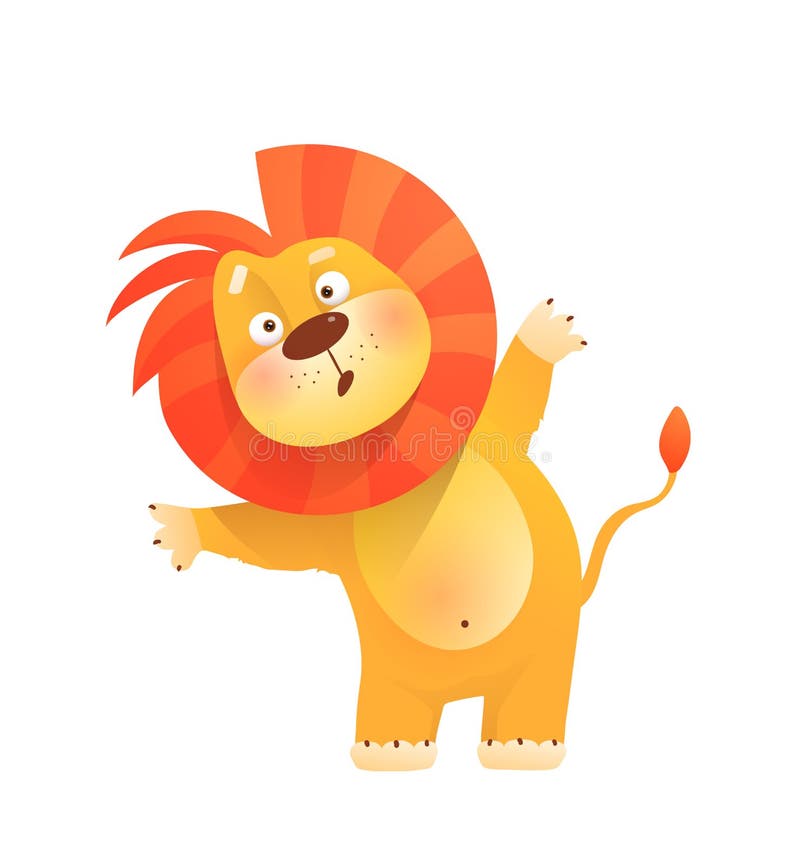 Lion Bebe Demandant Et Amusant Clipart Pour Les Enfants Illustration De Vecteur Illustration Du Afrique Chat