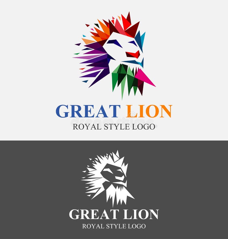 Lion Colorful Logo Vector Illustration Stock Vector Illustration of