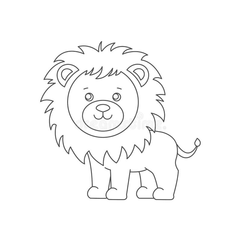 Lion For Coloring Book Stock Vector Illustration Of Paint