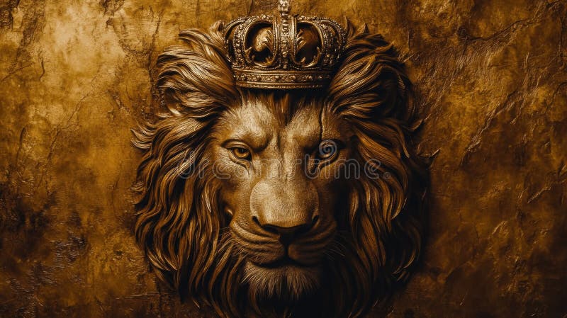 Lion with Crown stock image