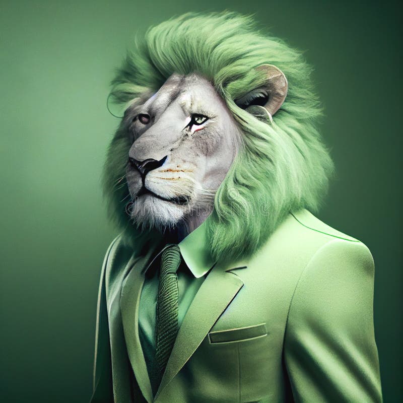 Lion designer fashion animal shoot vector illustration