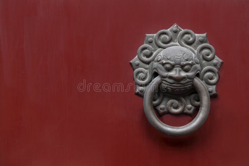 Lion door knocker