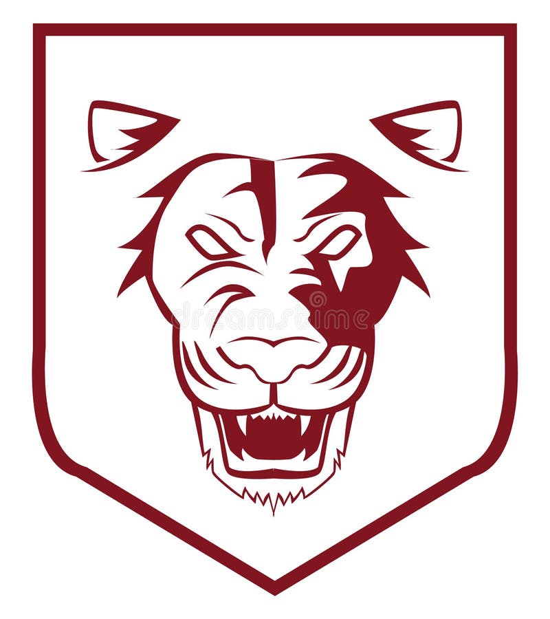 Lion emblem vector illustration