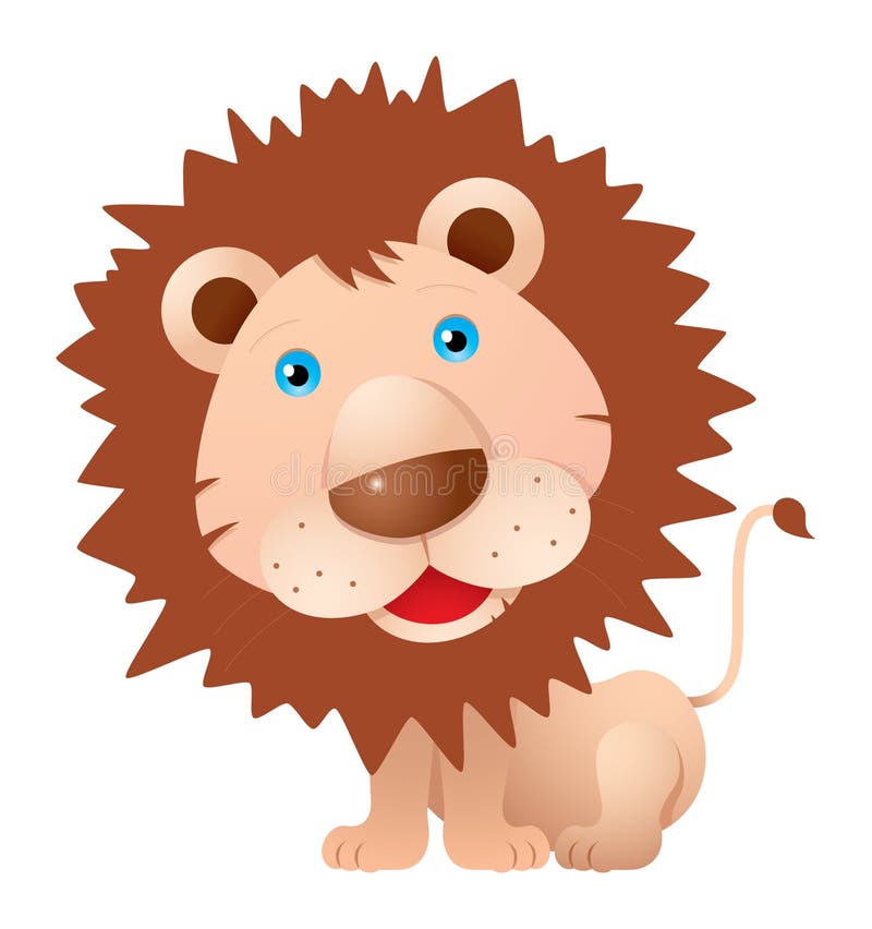 Lion funny stock illustration