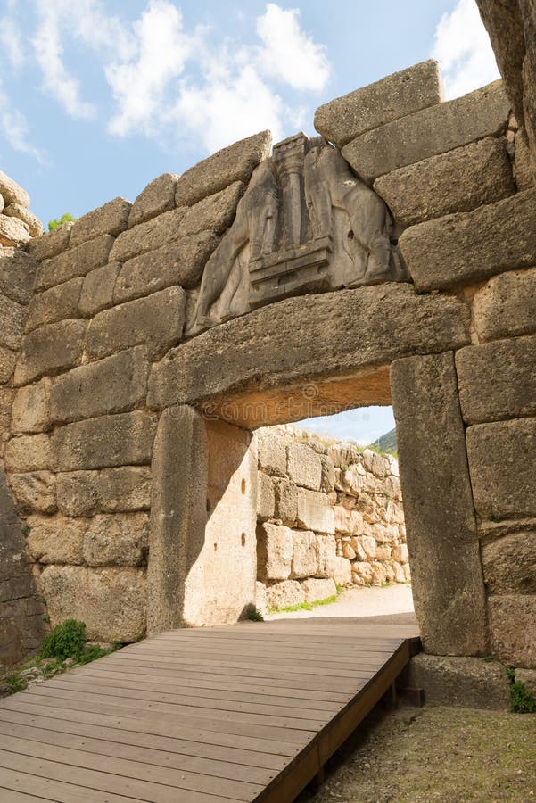 The Lion Gate stock image. Image of ancient, mycenae 61861301