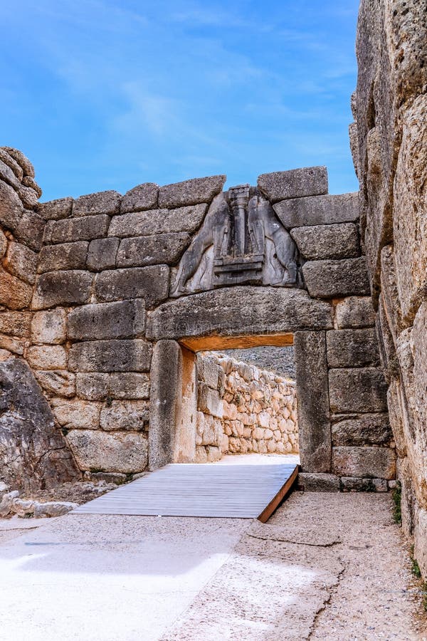 Lion Gate at Mycenae, Argolidam Greece. Travel. Lion Gate at Mycenae, Argolidam Greece. Travel