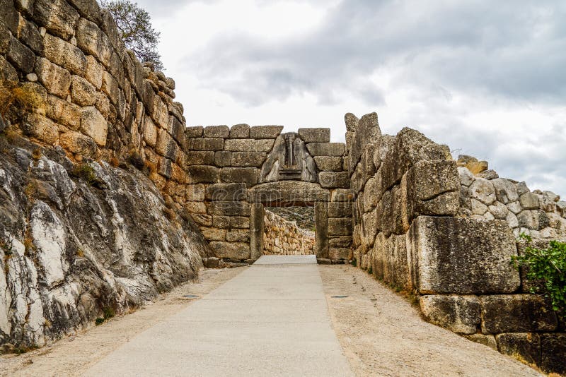 Lion Gate at Mycenae, Argolidam Greece. Travel. Lion Gate at Mycenae, Argolidam Greece. Travel