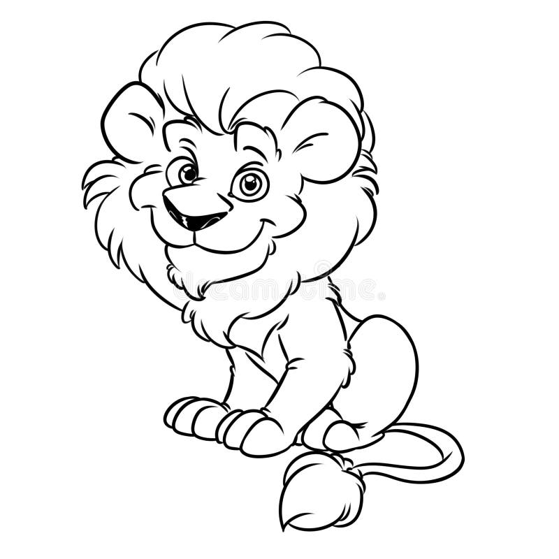 Lion Good Animal Contour Coloring Page Cartoon Stock Illustration - Illustration of drawing, line: 124503679 Lion Good Animal Contour Coloring Page Cartoon Stock Illustration - Illustration of drawing, line: 124503679