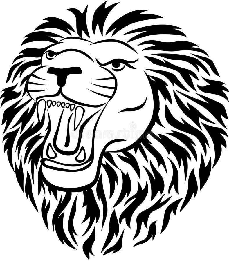 Lion head royalty free illustration