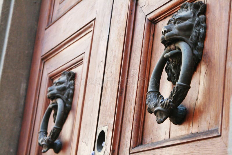 Lion Head Doorknockers stock photos Lion Head Doorknockers stock photos