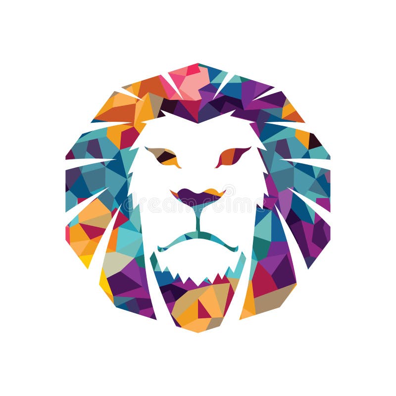 Lion head logo template creative illustration Animal wild cat face graphic sign Pride strong power royalty free illustration Lion head logo template creative illustration Animal wild cat face graphic sign Pride strong power royalty free illustration