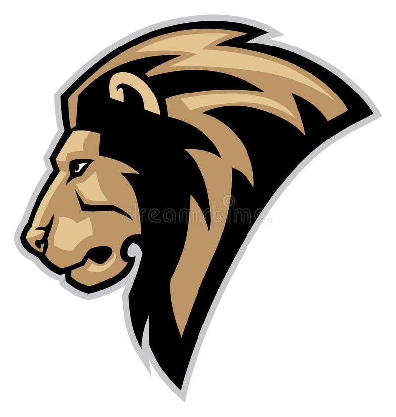 Lion head mascot vector illustration