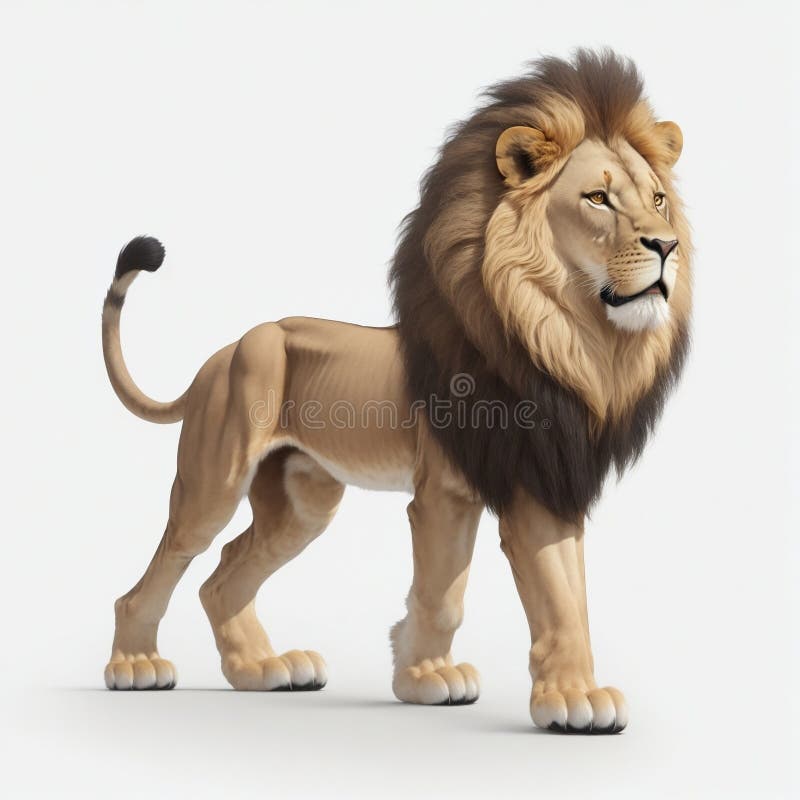Lion Illustration on a White Background Stock Illustration ...